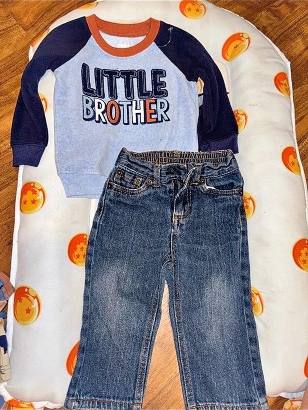 Child of Mine by Carter's Little Brother Outfit in Blue & Gray